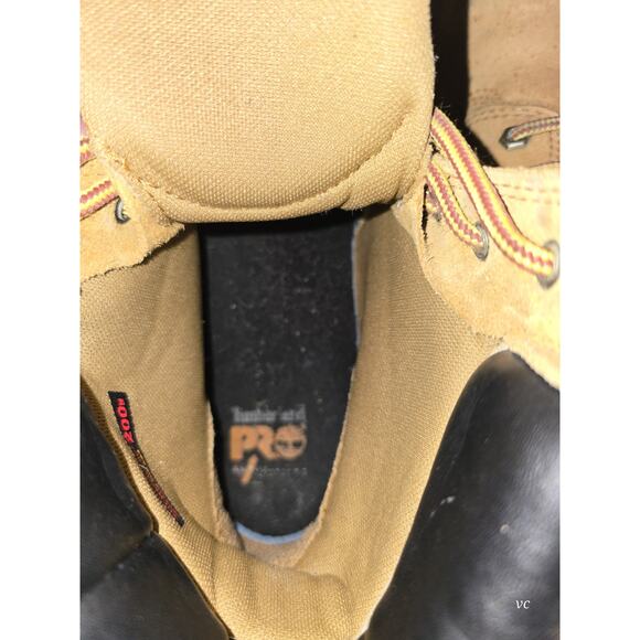 Timberland PRO Anti-Fatigue Work Boots Wheat Leather Size 10.5M Men’s - Picture 6 of 7